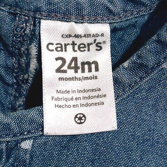 CARTER'S KIDS COTTON SNAP CROTCH JUMPER (HAS SMALL HOLE) - Picture 5 of 11